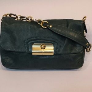 Coach Kristin Blue Green Shoulder Purse Bag